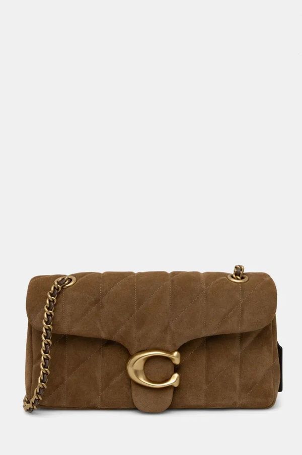 Coach Torbica iz semiša Coach Tabby rjava barva, CW620