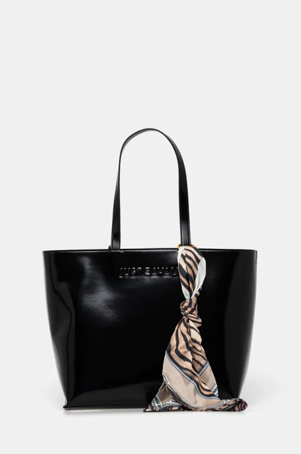 Just Cavalli Torbica Just Cavalli črna barva, 78RA4BH5 ZSB86