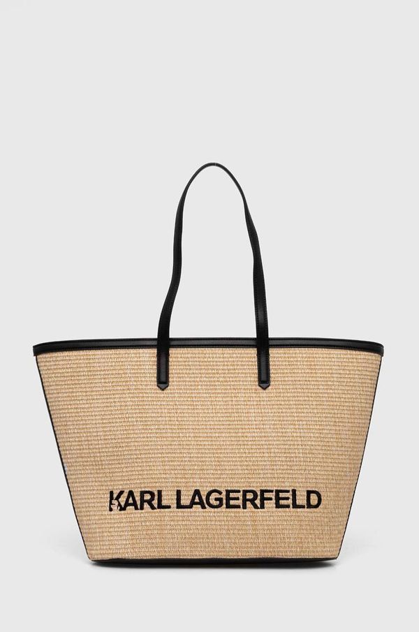Karl Lagerfeld Torbica Karl Lagerfeld bež barva