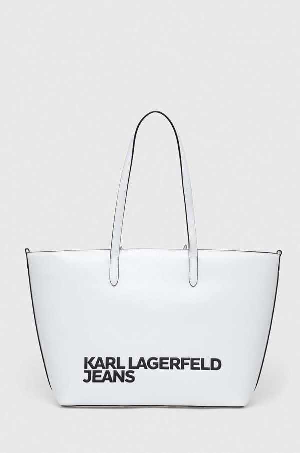 Karl Lagerfeld Jeans Torbica Karl Lagerfeld Jeans bela barva