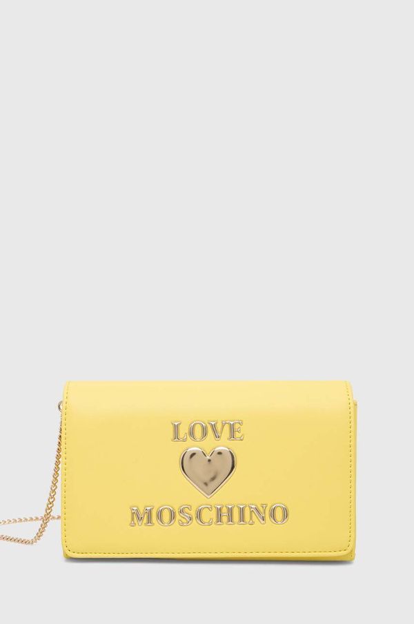 Love Moschino Torbica Love Moschino rumena barva, JC4083PP1CLF0