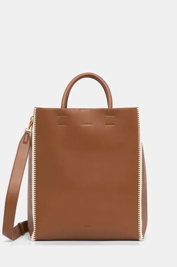 Nanushka Torbica Nanushka COMPASSTOTE rjava barva, NU24CRBG00276