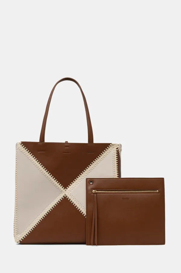 Nanushka Torbica Nanushka THEORIGAMITOTELARGE bela barva, NW23CRBG00471