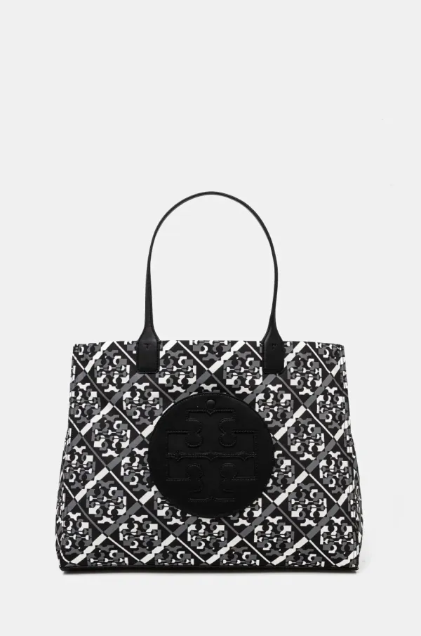 Tory Burch Torbica Tory Burch Ella Printed črna barva, 164879-001