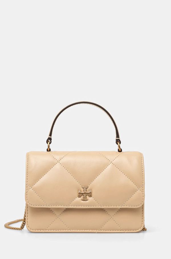 Tory Burch Torbica Tory Burch Kira bež barva, 162143.700