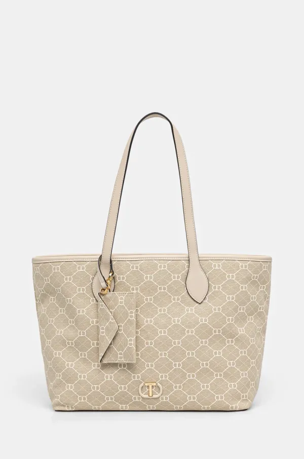 Twinset Torbica Twinset bež barva, 251TD8280