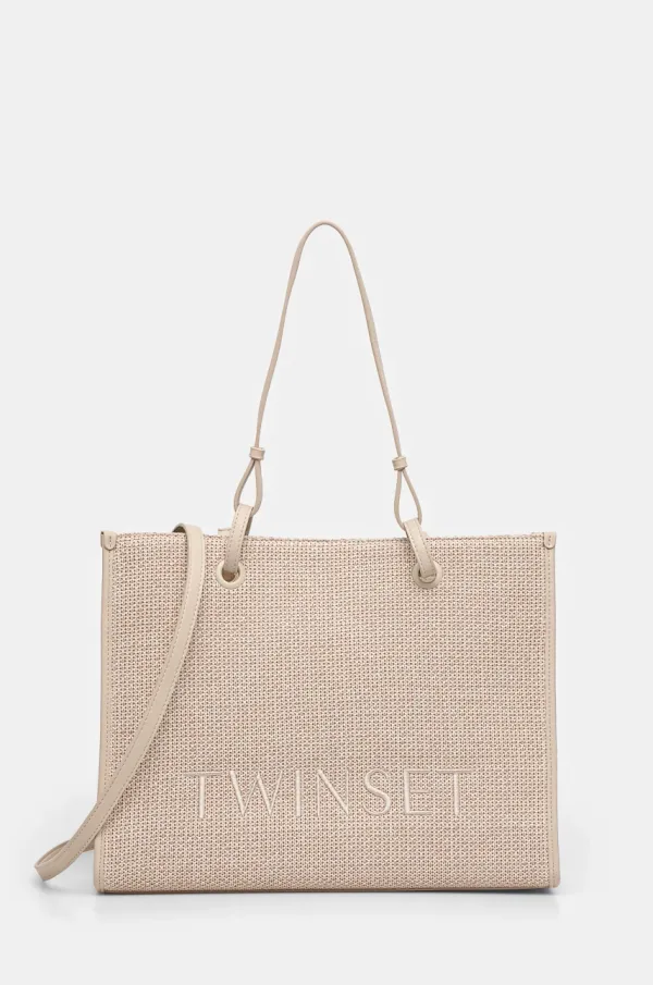 Twinset Torbica Twinset bež barva, 251TD8310