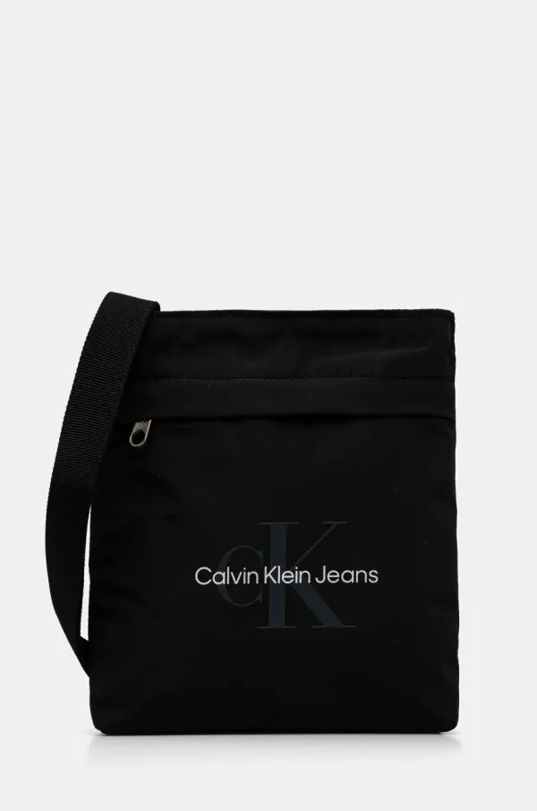 Calvin Klein Jeans Torbica za okoli pasu Calvin Klein Jeans črna barva, LV04G3030G