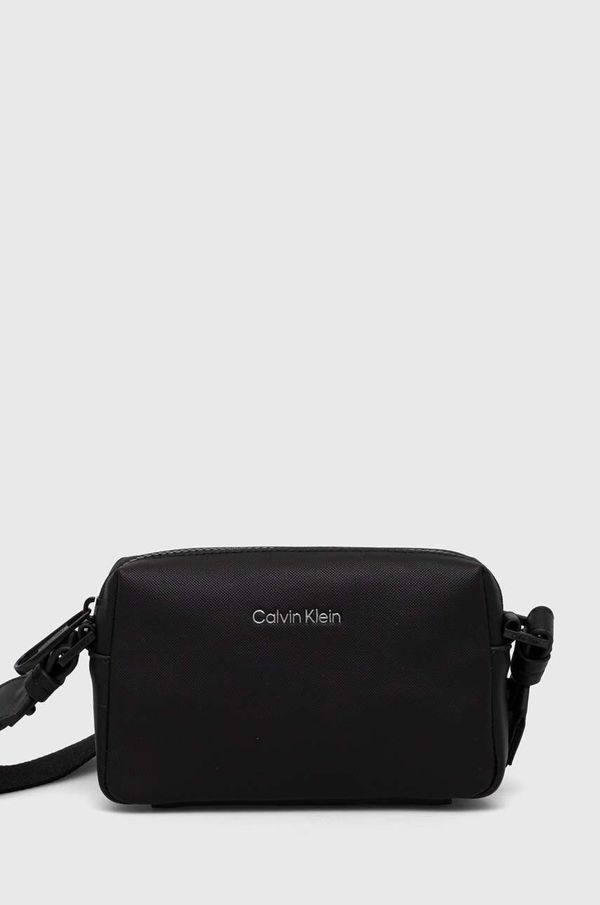 Calvin Klein Torbica za okoli pasu Calvin Klein moška, črna barva