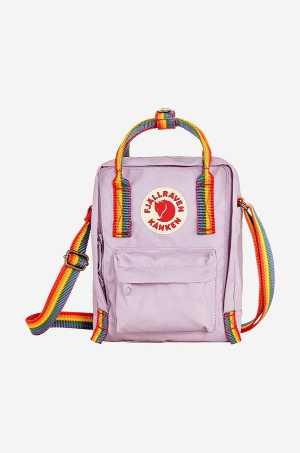 Fjallraven Torbica za okoli pasu Fjallraven Kanken Rainbow Sling vijolična barva