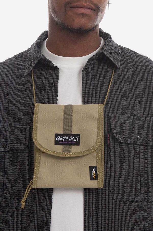 Gramicci Torbica za okoli pasu Gramicci Cordura Neck Pouch bež barva