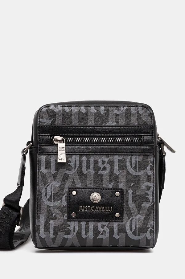 Just Cavalli Torbica za okoli pasu Just Cavalli črna barva, 77QA4B32 ZSB20