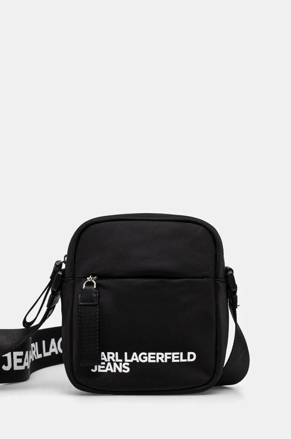 Karl Lagerfeld Jeans Torbica za okoli pasu Karl Lagerfeld Jeans črna barva, A1M30337