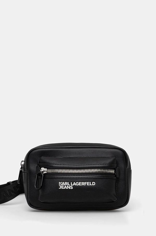 Karl Lagerfeld Jeans Torbica za okoli pasu Karl Lagerfeld Jeans črna barva, A1M30342