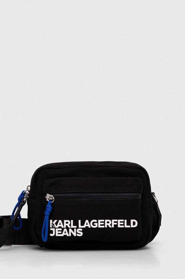 Karl Lagerfeld Jeans Torbica za okoli pasu Karl Lagerfeld Jeans črna barva