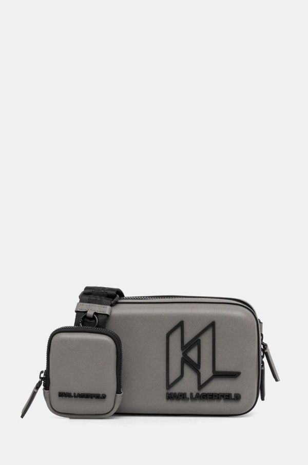 Karl Lagerfeld Torbica za okoli pasu Karl Lagerfeld K/MONOGRAM siva barva, A1M30114