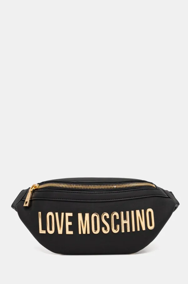 Love Moschino Torbica za okoli pasu Love Moschino črna barva, JC4195PP1