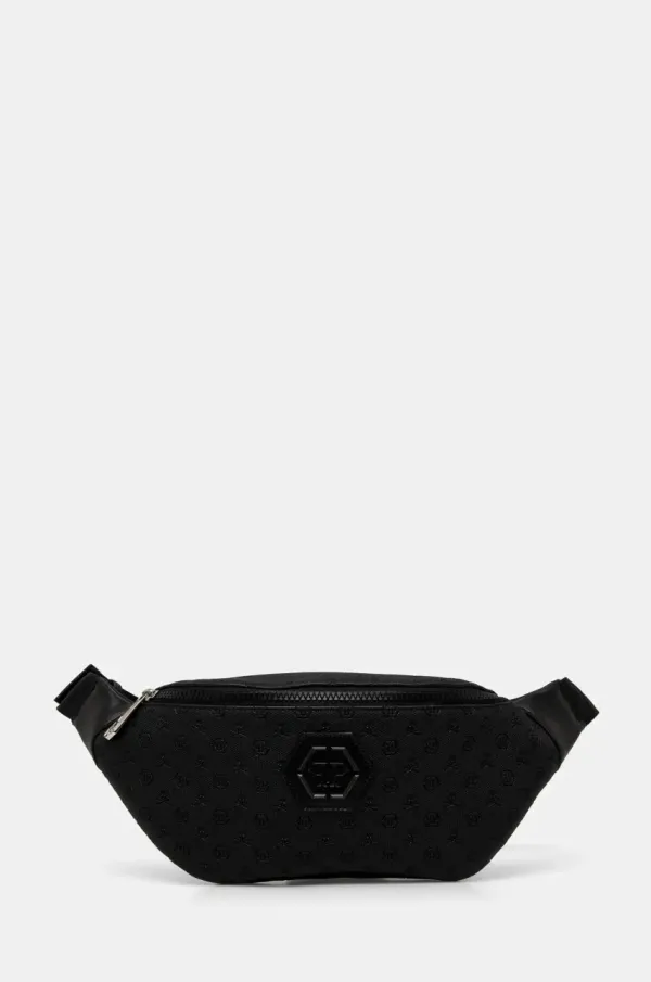 Philipp Plein Torbica za okoli pasu Philipp Plein črna barva, SAEA MBA1454 PTE120N