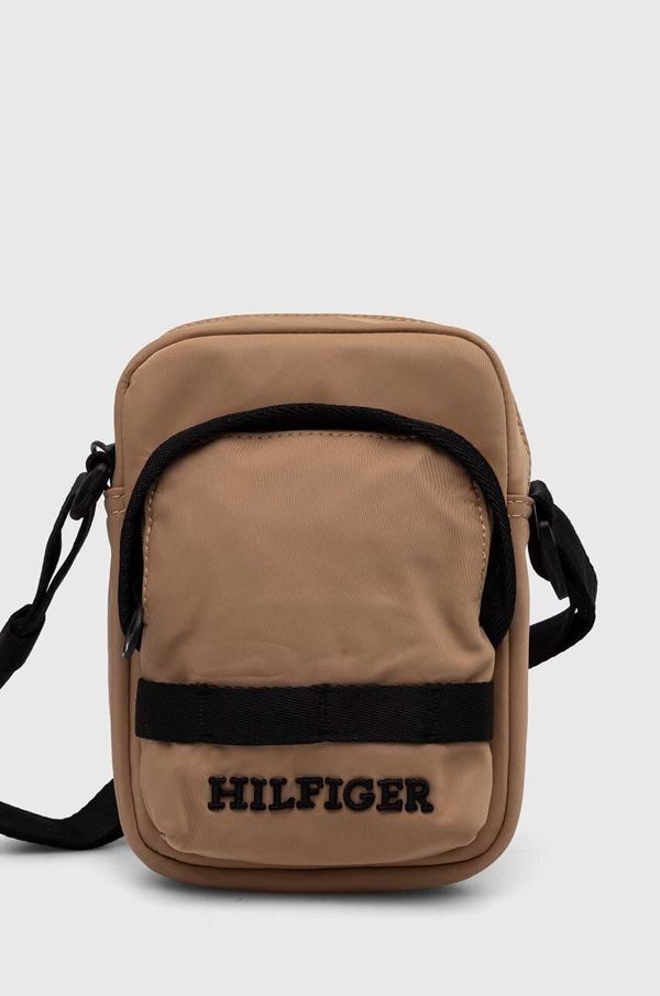 Tommy Hilfiger Torbica za okoli pasu Tommy Hilfiger bež barva, AM0AM12204