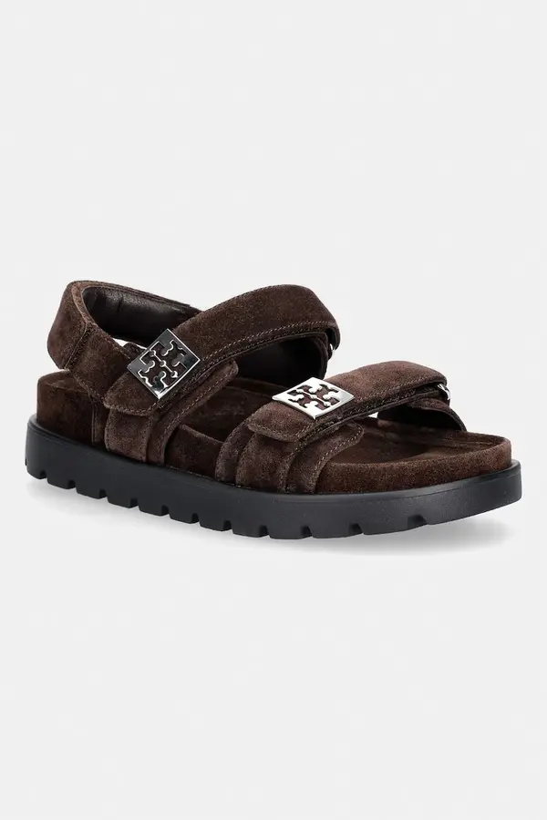 Tory Burch Tory Burch sandali ženski semiš Mellow Sport Sandal