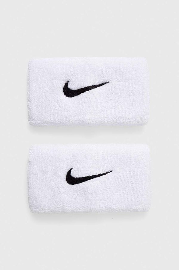 Nike Trak za zapestje Nike 2-pack bela barva