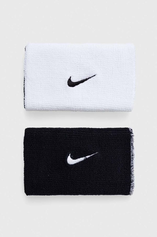 Nike Trak za zapestje Nike 2-pack bela barva