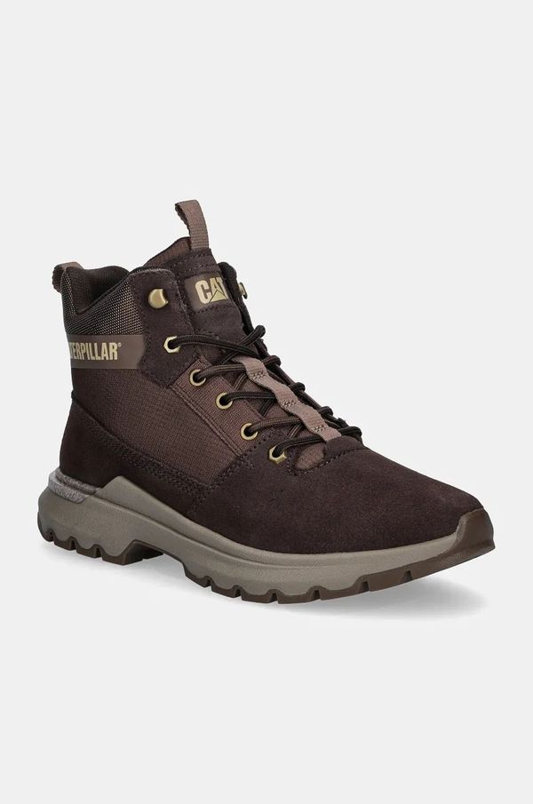 Caterpillar Trapery, model iz nubuka Caterpillar COLORADO SNEAKER rjava barva, P726088