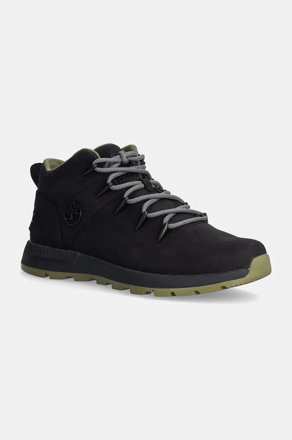 Timberland Trapery, model iz nubuka Timberland Sprint Trekker črna barva, TB0A6DQDELK1