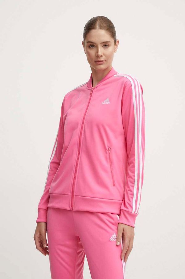 adidas Trenirka adidas Essentials ženski, roza barva, IX1096