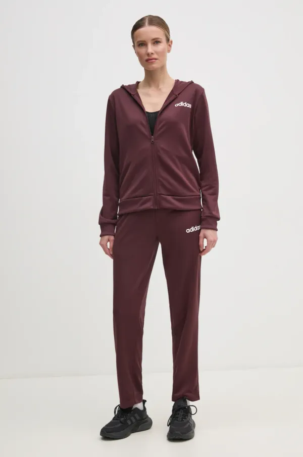 adidas Trenirka adidas LINEAR TS ženski, rdeča barva, JD2698