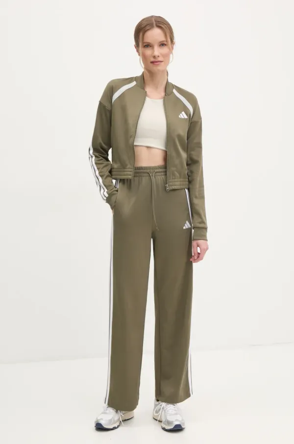 adidas Trenirka adidas TEAMSPORT ženski, zelena barva, JD2676