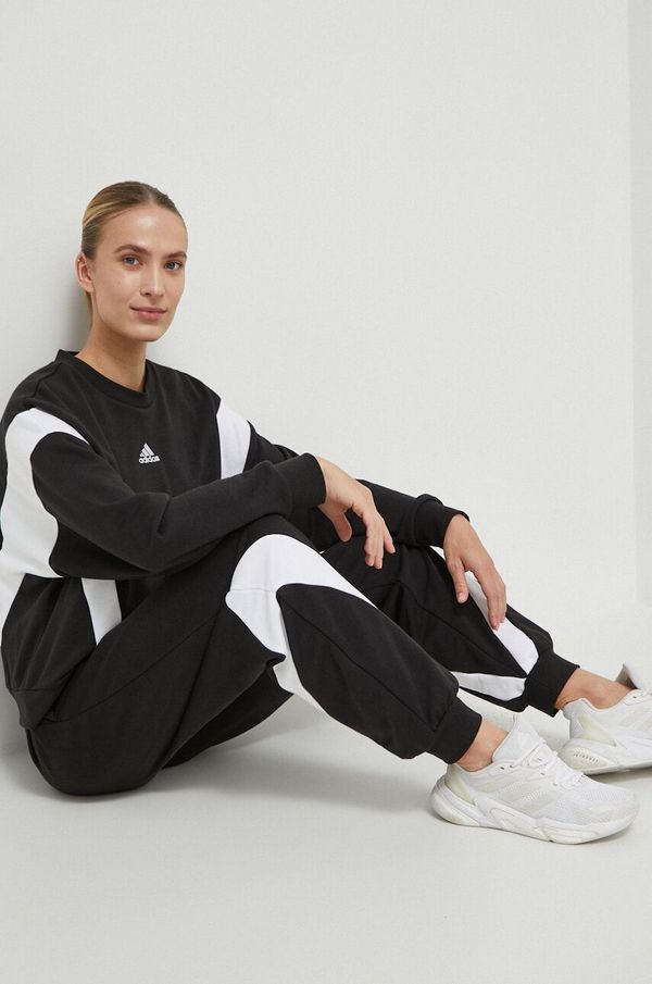 adidas Trenirka adidas ženski, črna barva