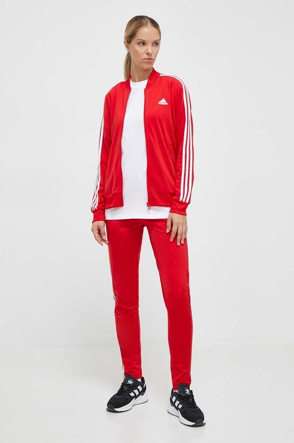 adidas Trenirka adidas ženski, rdeča barva