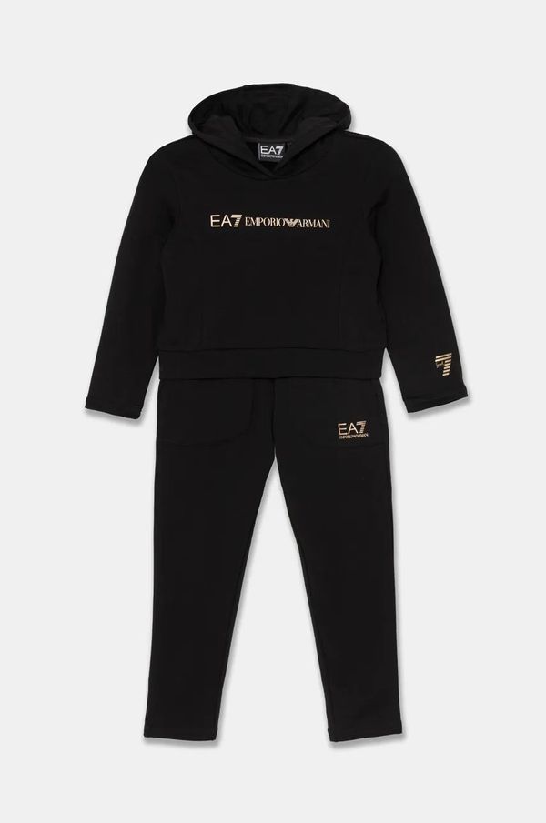 EA7 Emporio Armani Trenirka EA7 Emporio Armani črna barva, 6DFV02 FJZEZ