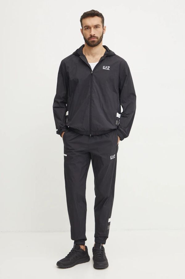 EA7 Emporio Armani Trenirka EA7 Emporio Armani moški, črna barva, AF12453.7M000077