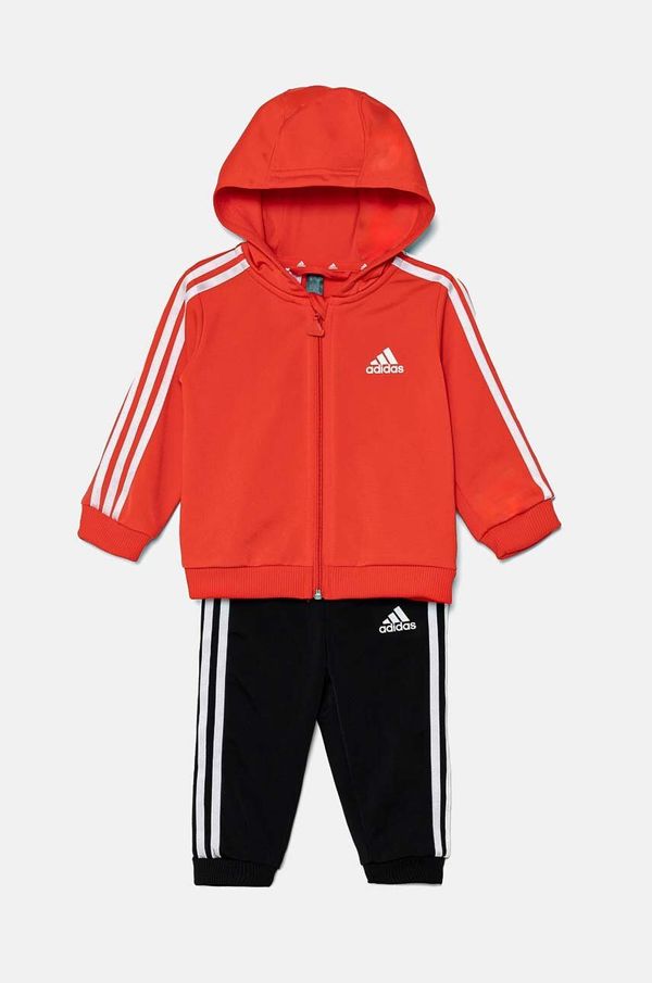 adidas Trenirka za dojenčka adidas I 3S SHINY TS rdeča barva, IZ4991