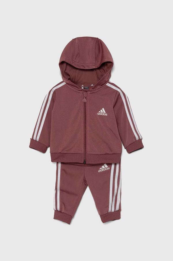 adidas Trenirka za dojenčka adidas I 3S SHINY TS roza barva, IV7400