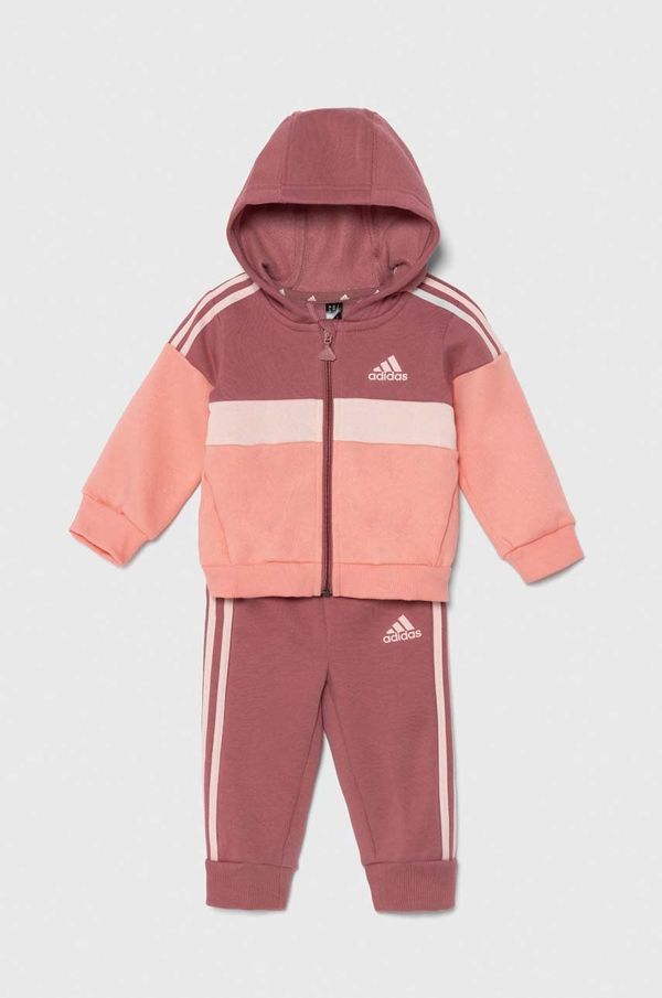 adidas Trenirka za dojenčka adidas I 3S TIB FL TS roza barva, IV7394