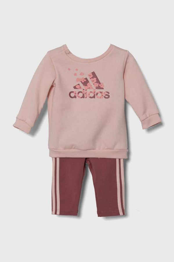 adidas Trenirka za dojenčka adidas IG FLWR LEG SET roza barva, IV7387