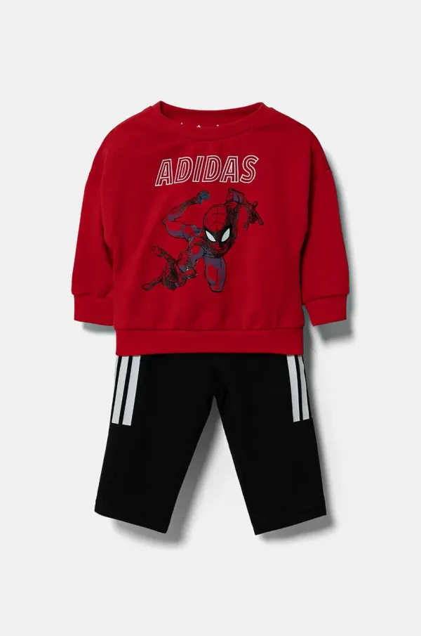 adidas Trenirka za dojenčka adidas MRVL rdeča barva, JF3630