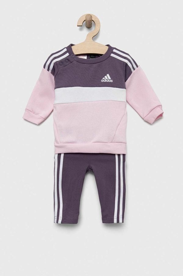 adidas Trenirka za dojenčka adidas roza barva