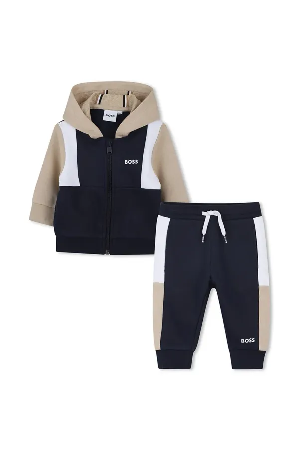 BOSS Trenirka za dojenčka BOSS mornarsko modra barva, J52129