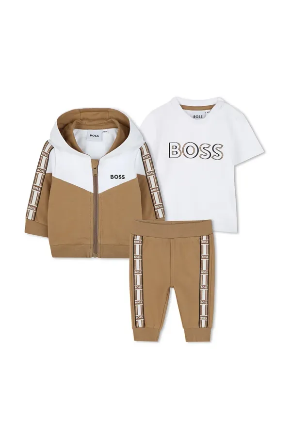 BOSS Trenirka za dojenčka BOSS rjava barva, J52209