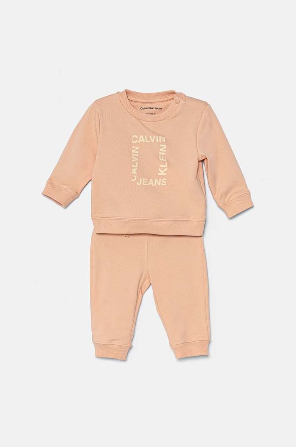 Calvin Klein Jeans Trenirka za dojenčka Calvin Klein Jeans oranžna barva, IN0IN00213
