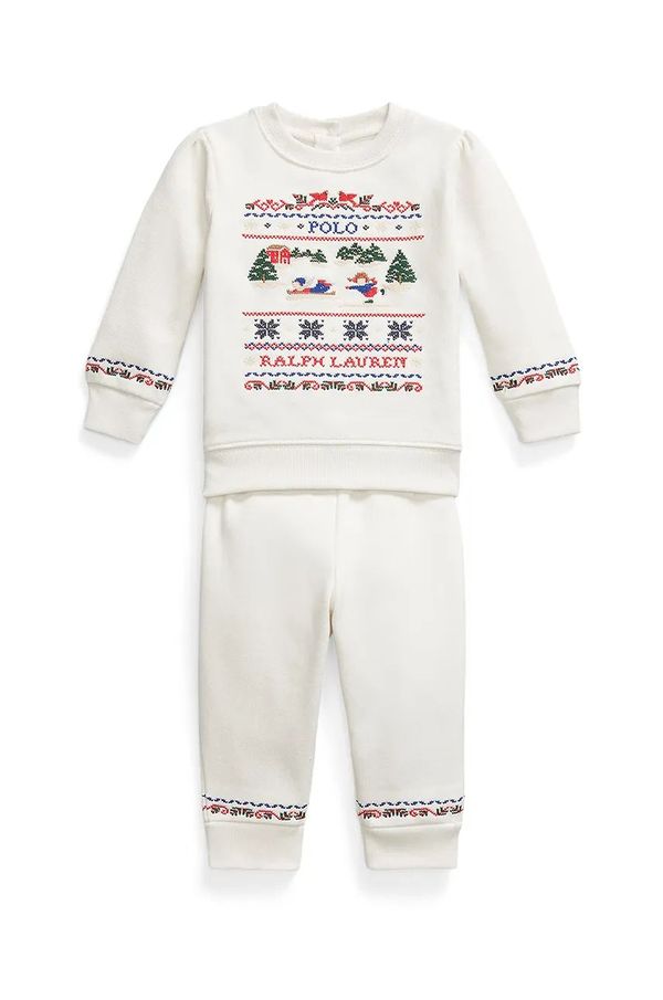 Polo Ralph Lauren Trenirka za dojenčka Polo Ralph Lauren bela barva, 310953250001