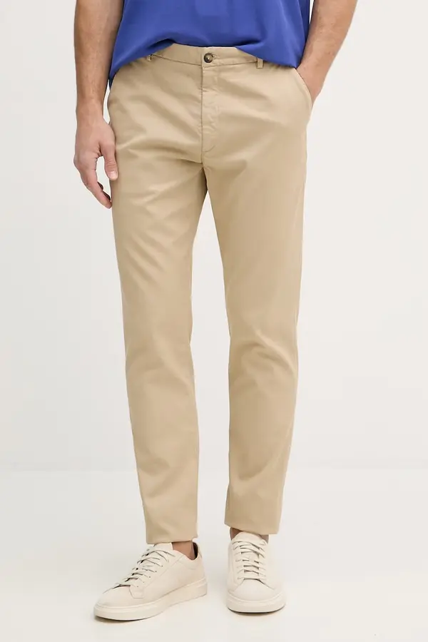 Trussardi Trussardi carrot hlače moške bombažne z elastanom