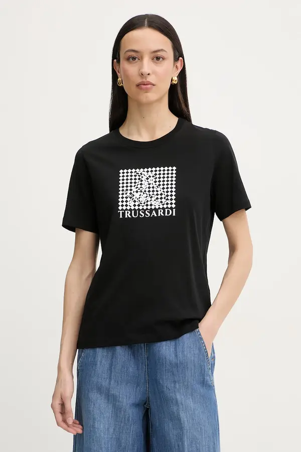 Trussardi Trussardi kratka majica ženska bombažna