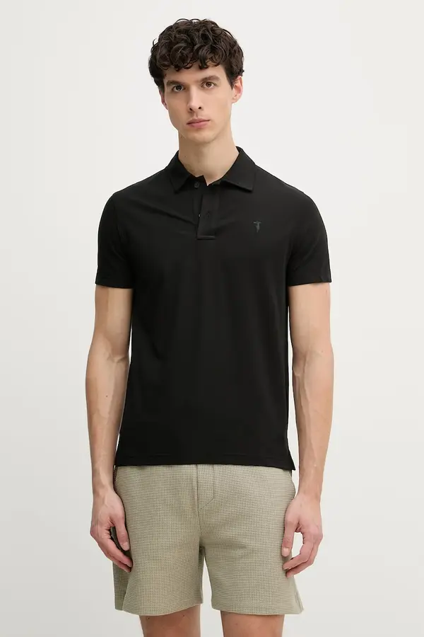 Trussardi Trussardi polo majica moška z dodatkom svile
