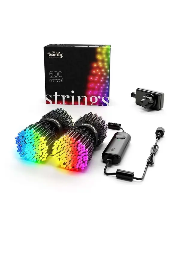 Twinkly Twinkly pametne lučke za božično drevo Strings 600 LED RGB 48mb