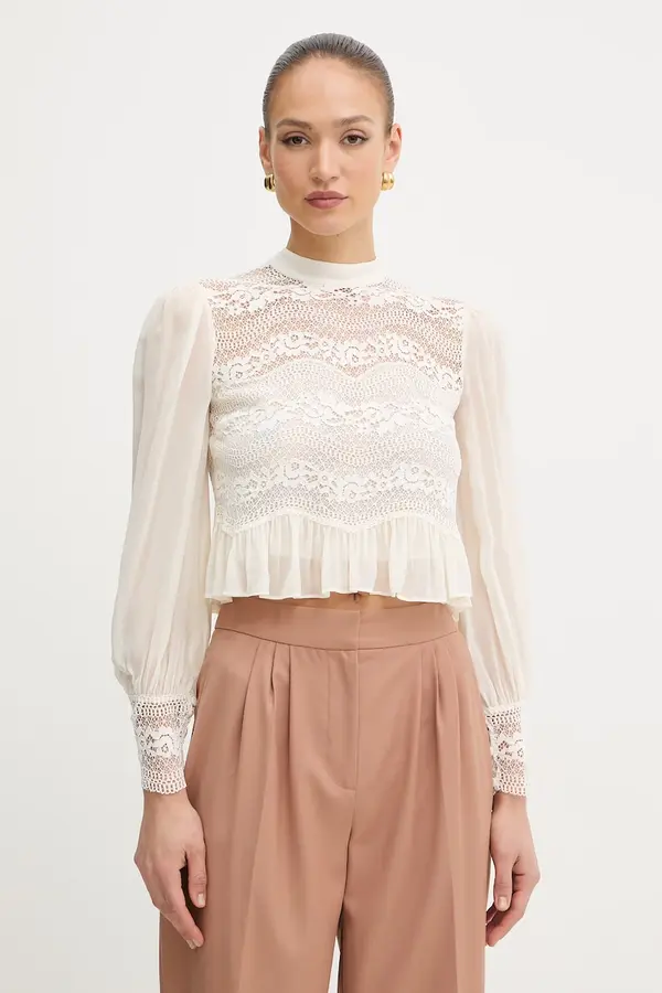 Twinset Twinset bluza z volančki ženska iz viskoze